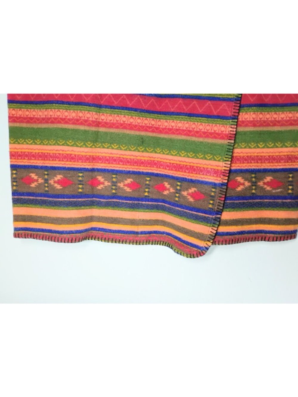 Vintage Red Rover Blanket Wrap Midi Skirt L Southwest Boho Festival Western - Picture 3 of 7